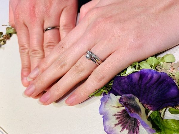 新潟結婚指輪で人気、京都発のにわか綺羅（きら）ダイヤモンドが華やかに輝く