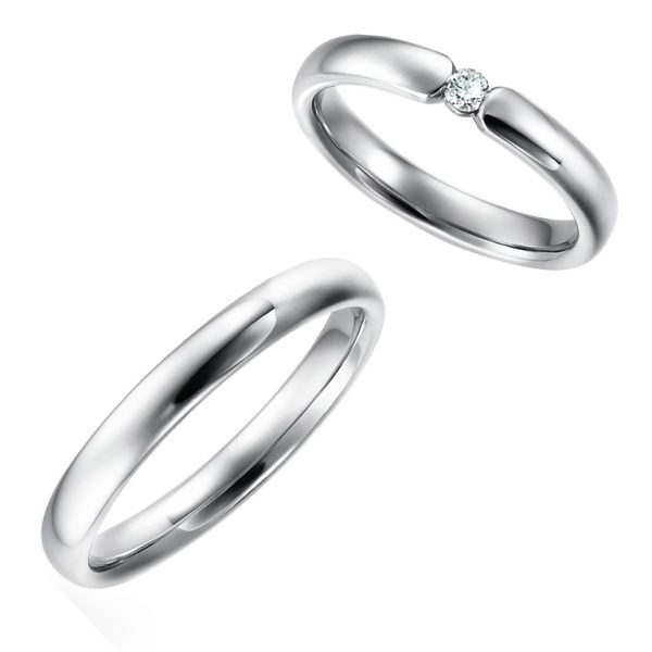 4623F , 4622M新潟結婚婚約マリッジ鍛造リング指輪BROOCHブローチフラージャコーFURRER-JACOTスイスメイド