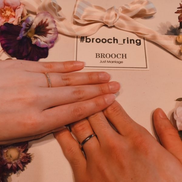 新潟結婚婚約指輪マリッジエンゲージリングBROOCHブローチBRIDGEブリッジ銀座まろぎダイヤモンドクラウンセッティング新婚花嫁ブライダル