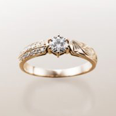 ハワイアンジュエリーのプロポーズリング婚約指輪