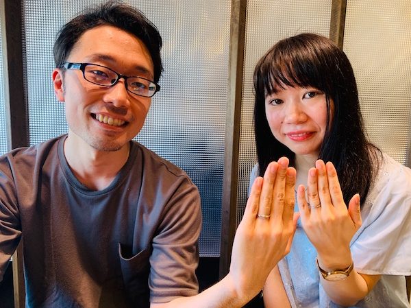 ブランドは別々だけど統一感があってお気に入りの結婚指輪♪