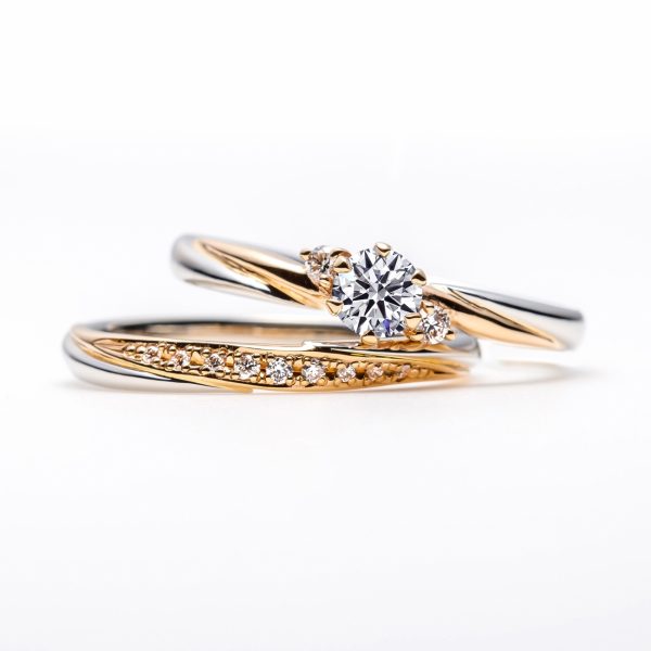 コンビカラーが可愛い結婚指輪ならインフィニティラブのマジカル