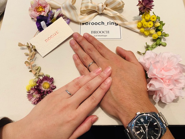 ふたりの誓いの気持ち を込めたnocur ノクル のシンプルマリッジリング 新潟の婚約指輪 結婚指輪 Brooch ブローチ