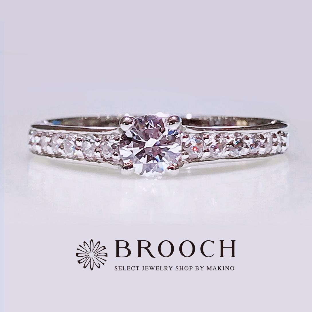 BROOCH 婚約指輪 エンゲージリング ダイヤモンドラインデザイン