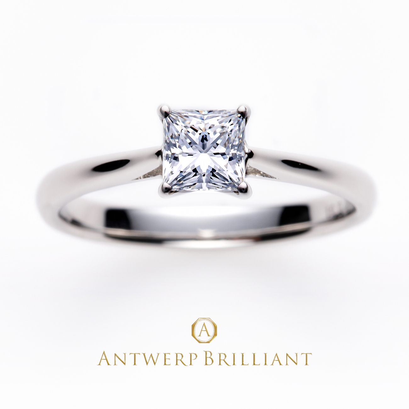 ”MAJESTY” Princess Cut Solitaire Diamond Ring