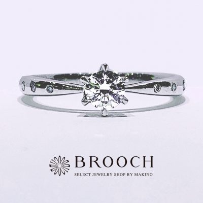 BROOCH　婚約指輪　エンゲージリング　かわいい　シンプルなデザイン