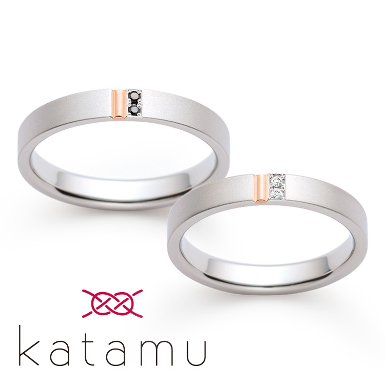 和風な結婚指輪を探すならKatamuの紅がかわいい
