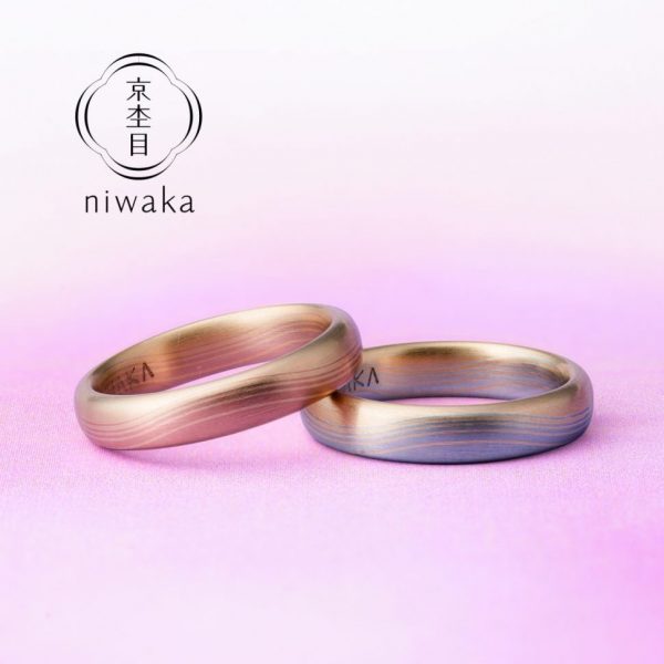 俄　にわか　NIWAKA　京杢目　きょうもくめ　睦　むつみ　婚約指輪 エンゲージリング　結婚指輪 マリッジリング　セットリング　重ね着け　ダイヤモンド　和　和風　和ジュエリー　和風ジュエリー　京都 プレ花嫁　夫婦　BROOCH　propose　プロポーズ　サプライズプロポーズ　婚約 結婚　ブライダル