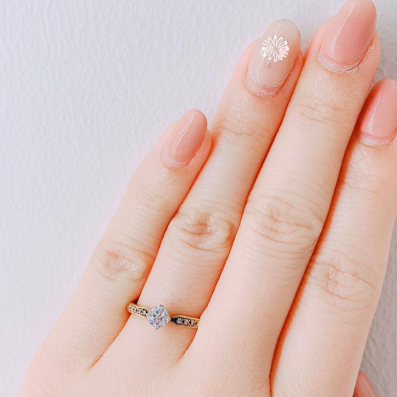 Brooch 婚約指輪 エンゲージリング かわいい ２色コンビミル打ちデザイン 新潟の婚約指輪 結婚指輪 Brooch ブローチ