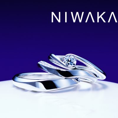 にわか太陽モチーフのエンゲージリング