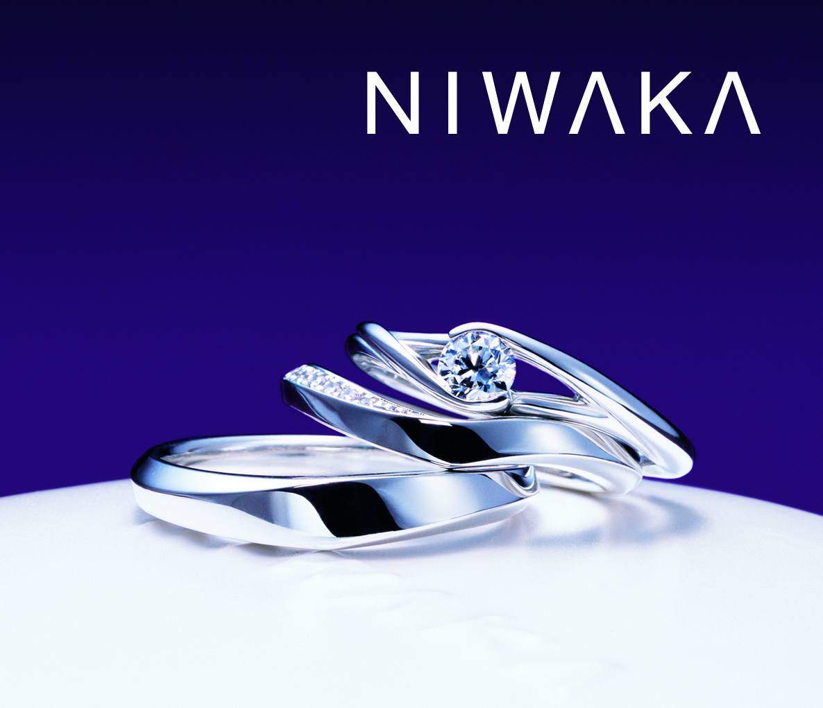 にわか太陽モチーフのエンゲージリング