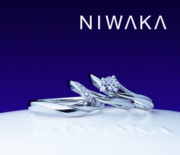 ニワカ・にわかダイヤモンドエンゲージリング（婚約指輪）、桜モチーフのこだわりデザイン