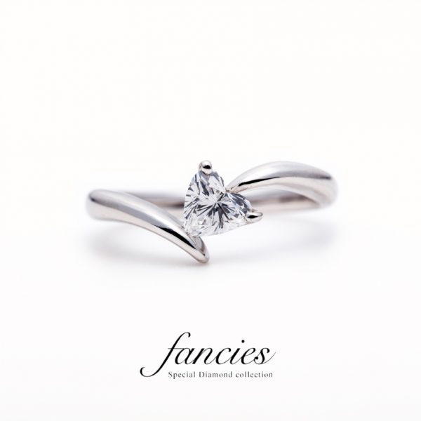 ハートシェープカットダイヤモンドを使用したかわいい婚約指輪（エンゲージリング）を新潟でお探しの方はBROOCH（ブローチ）へ