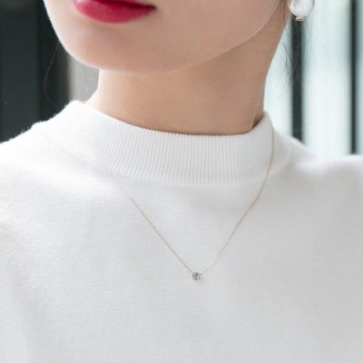 3月の誕生石アクアマリンのネックレス