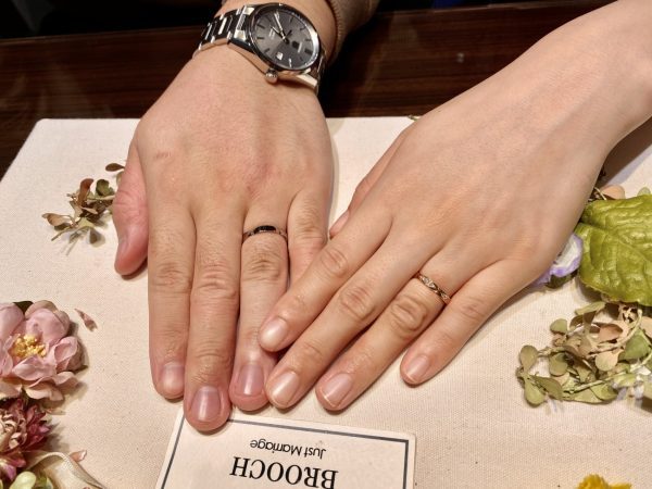 お花デザインの結婚指輪フラージャコーの「サクラ」