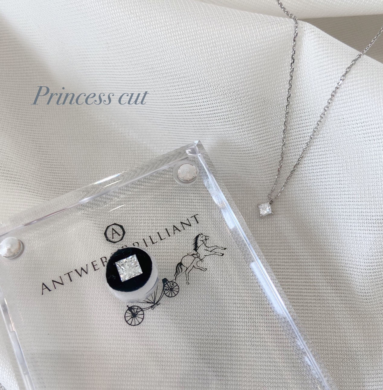 新潟の結婚指輪・婚約指輪 - きれいなプリンセスカットダイヤモンドが入荷しました