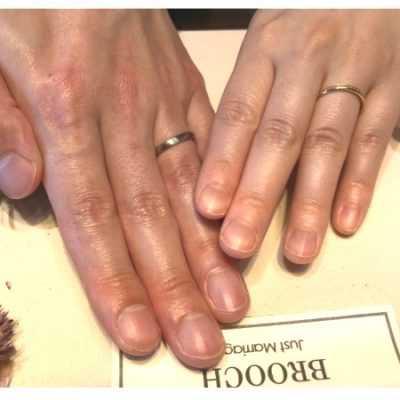 新潟でダイヤモンド入りの個性的な結婚指輪はNIWAKAのきょうもくめ