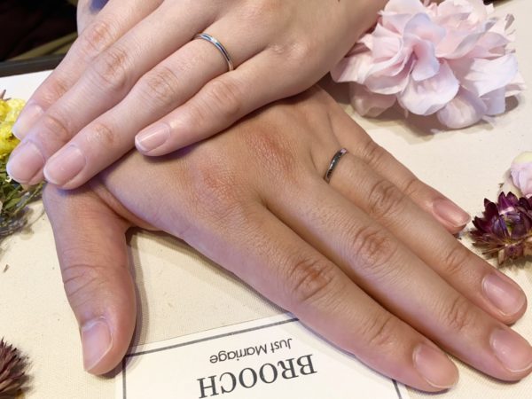 新潟のR様＆S様はシンプルでかわいい結婚指輪(マリッジリング)