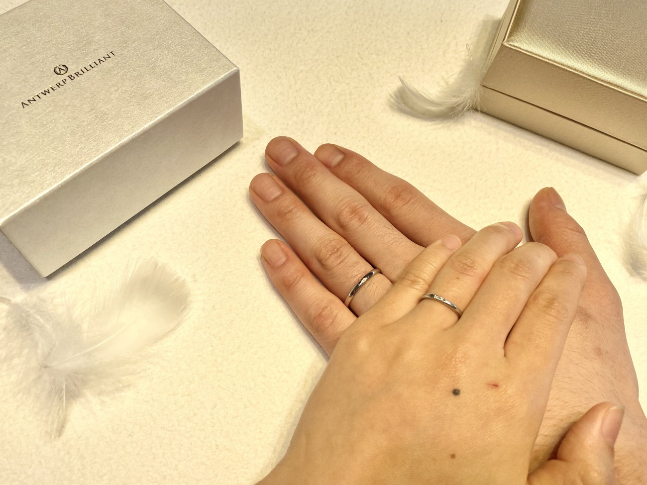 プロポーズした婚約指輪とセットの結婚指輪にしました！