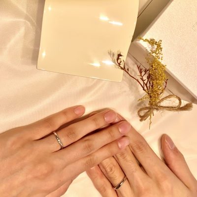 ウェーブラインの結婚指輪が人気