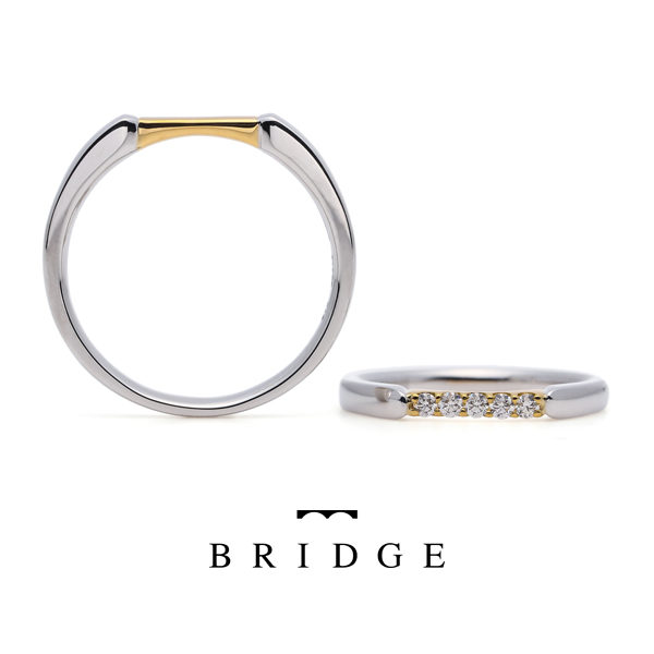 日本橋をモチーフにしたブリッジの結婚指輪