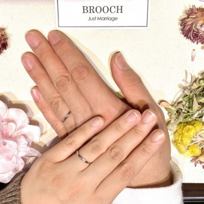 シンプルでかわいい結婚指輪