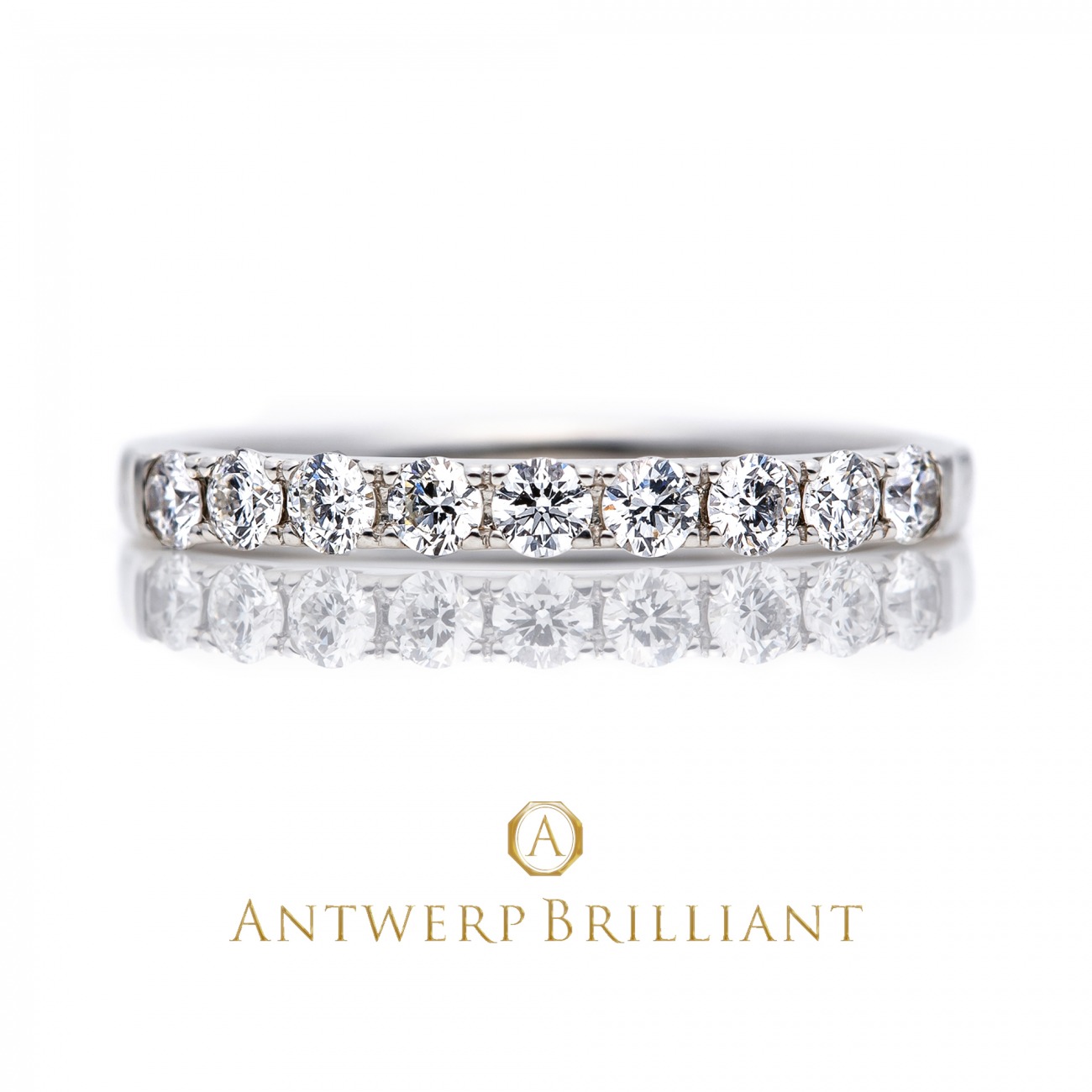 ハーフエタニティリング ANTWERPBRILLIANT-D Lineプラチナ0.3ct-