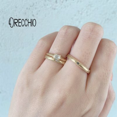 エメラルドカットダイヤモンドが印象的な「ORECCHIO」”ベチパー”