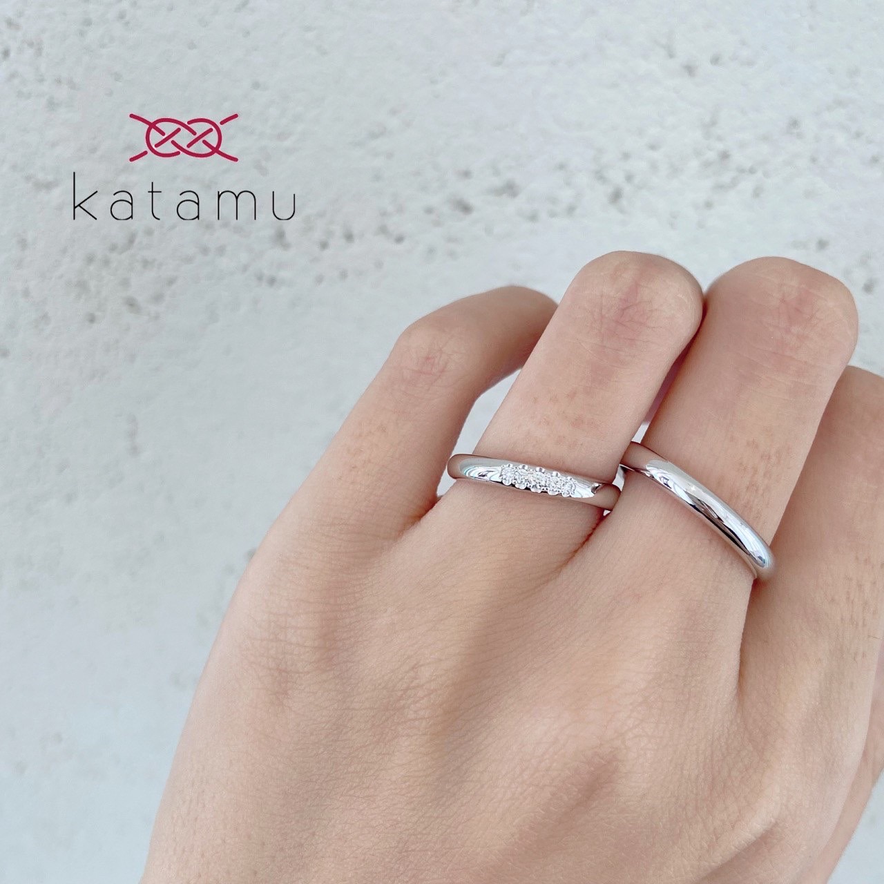 シンプルなカタムの結婚指輪