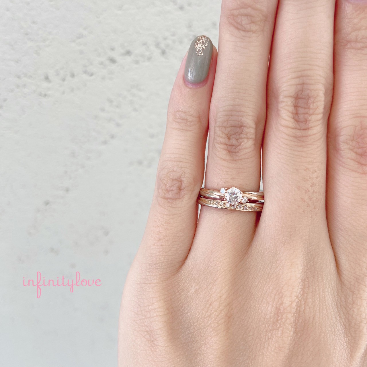 プラチナとゴールドのコンビネがかわいい「infinitylove」”magical”