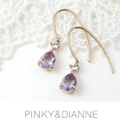 2月の誕生石アメシストのピアス