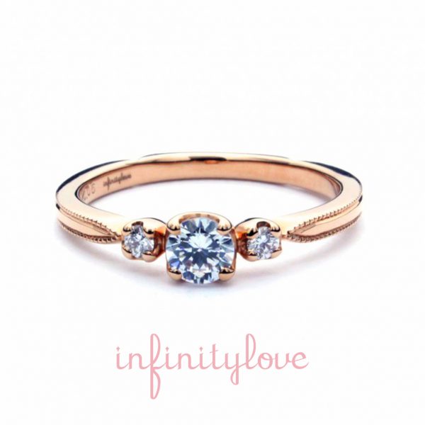 ピンクゴールドがかわいいくて人気のインフィニティ婚約指輪