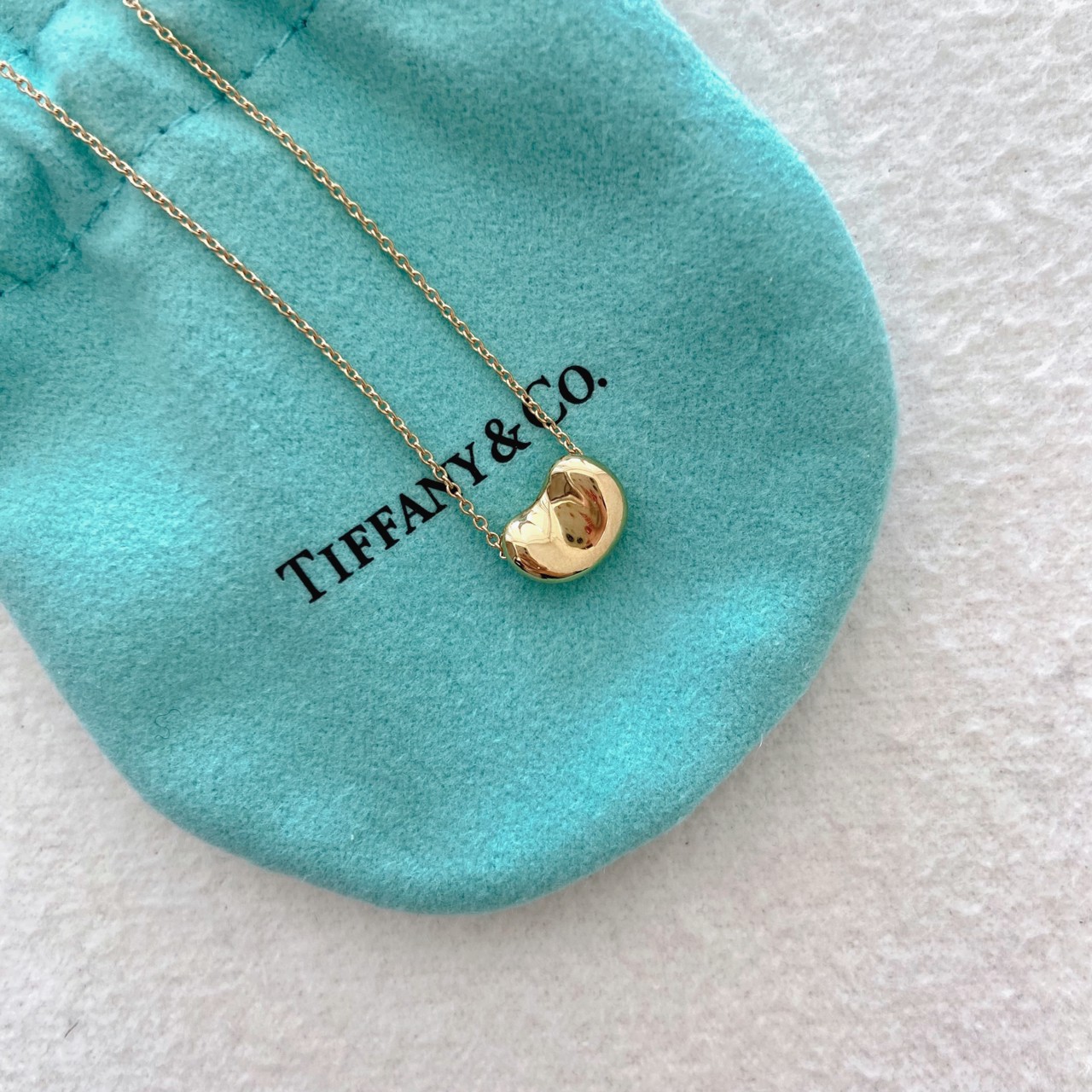 Tiffany＆Co.（ティファニー）ビーンデザインペンダント　K18ゴールド