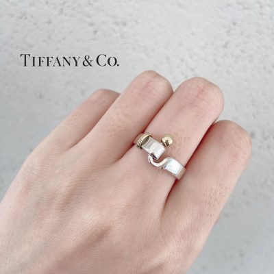 Tiffany＆Co.（ティファニー）フック＆アイリング SV／K18ゴールド
