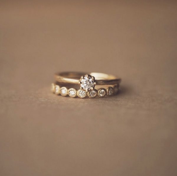 新潟ブローチでハンドメイドのアンティーク調と和のオシャレなプロポーズリングYUKA HOJO