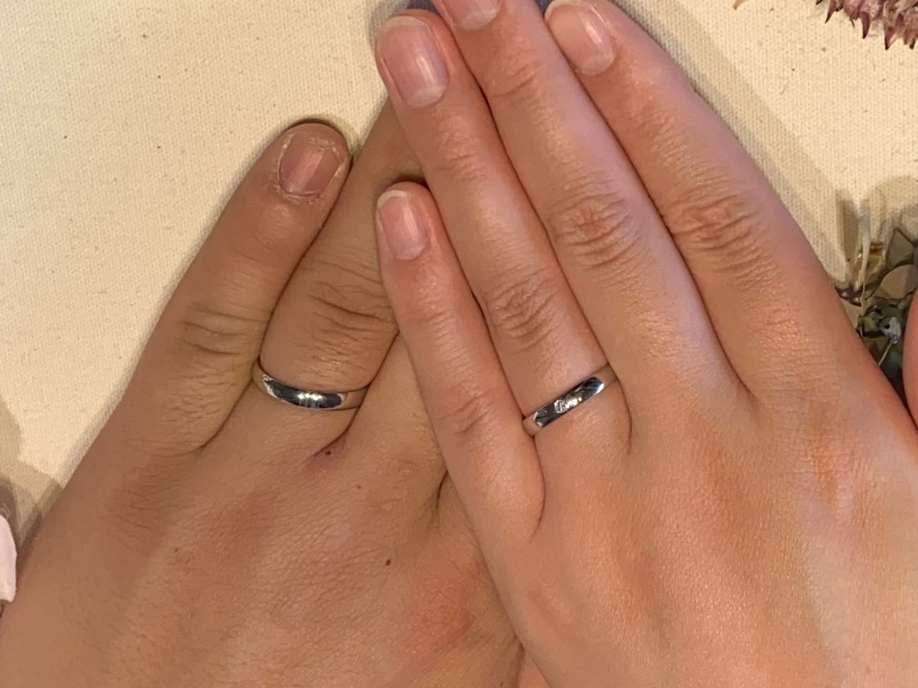 新潟で人気なにわかの幅が選べるシンプルなことほぎの結婚指輪