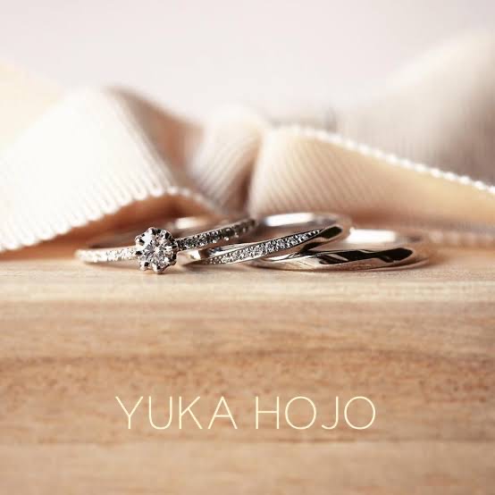 新潟初上陸のおしゃれ結婚指輪「YUKA HOJO]のウェーブラインのシンプルな結婚指輪