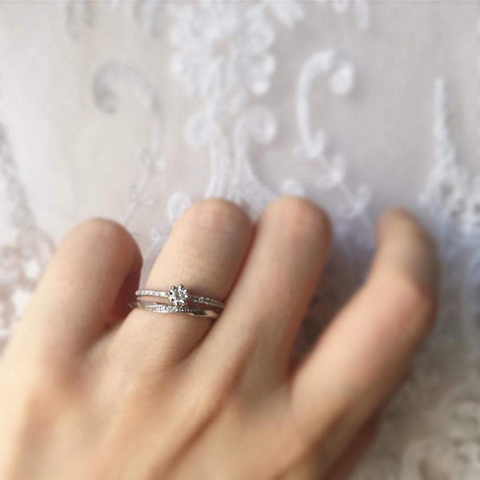 新潟初上陸のおしゃれ結婚指輪「YUKA HOJO]のウェーブラインのシンプルな結婚指輪