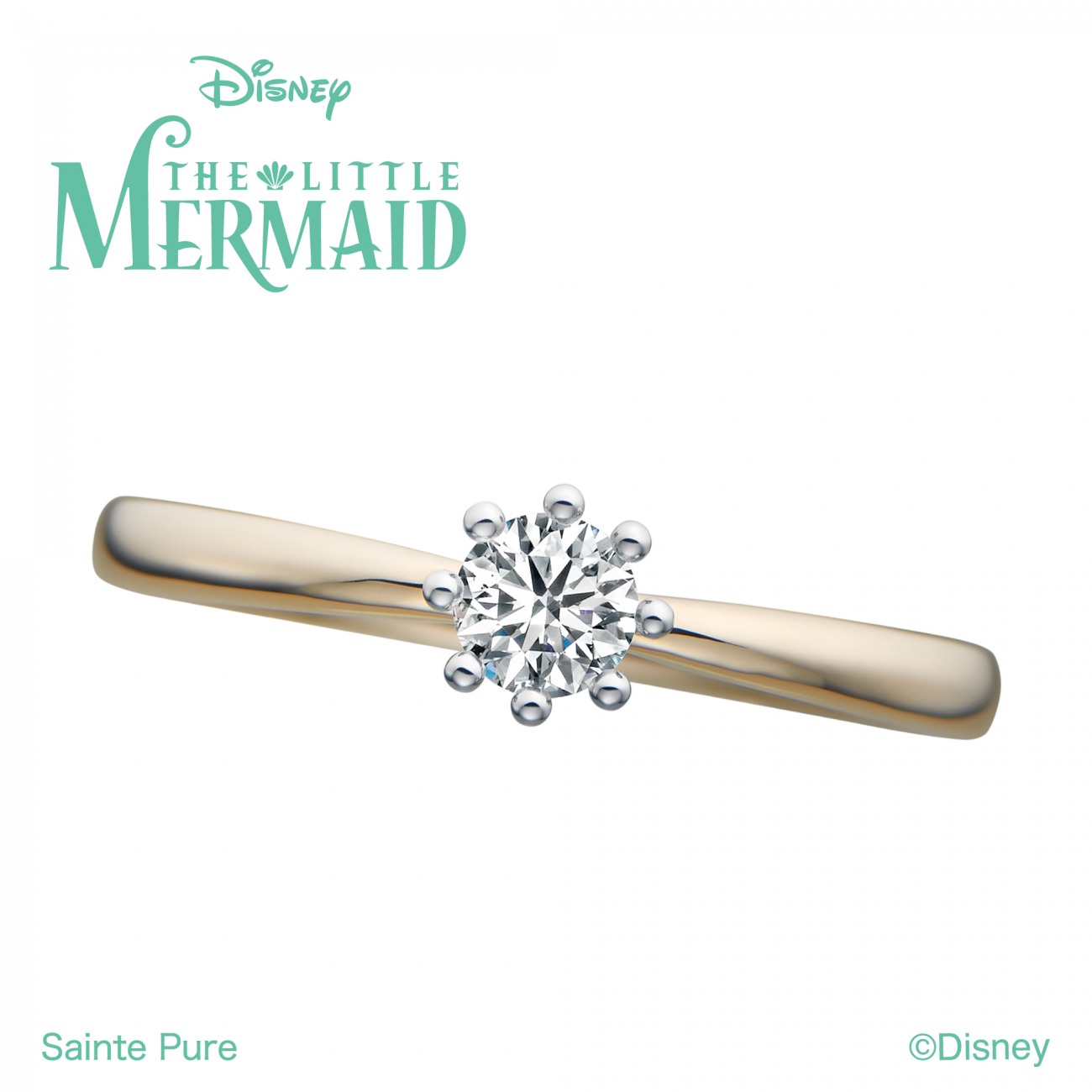 新潟ブローチで期間限定のディズニー好きさんに人気なアリエルの婚約指輪、結婚指輪がかわいい