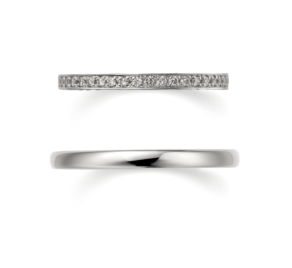 おしゃれなハーフエタニティリング