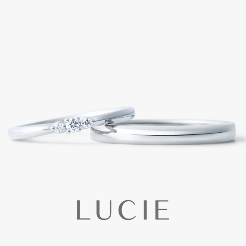 俄の姉妹店のシンプルでオシャレなルシエの結婚指輪