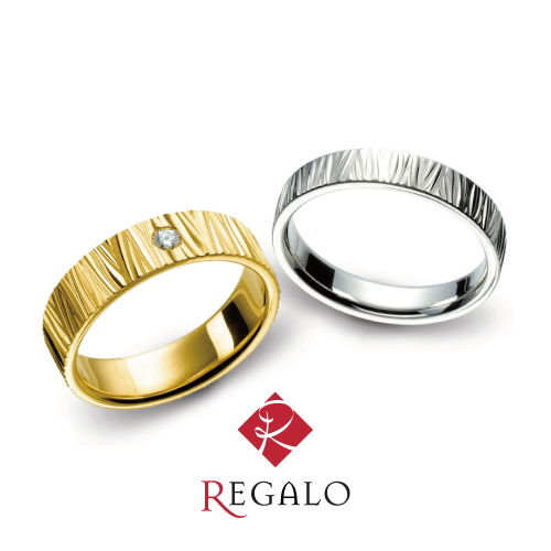 レガロのゼブラデザインの結婚指輪