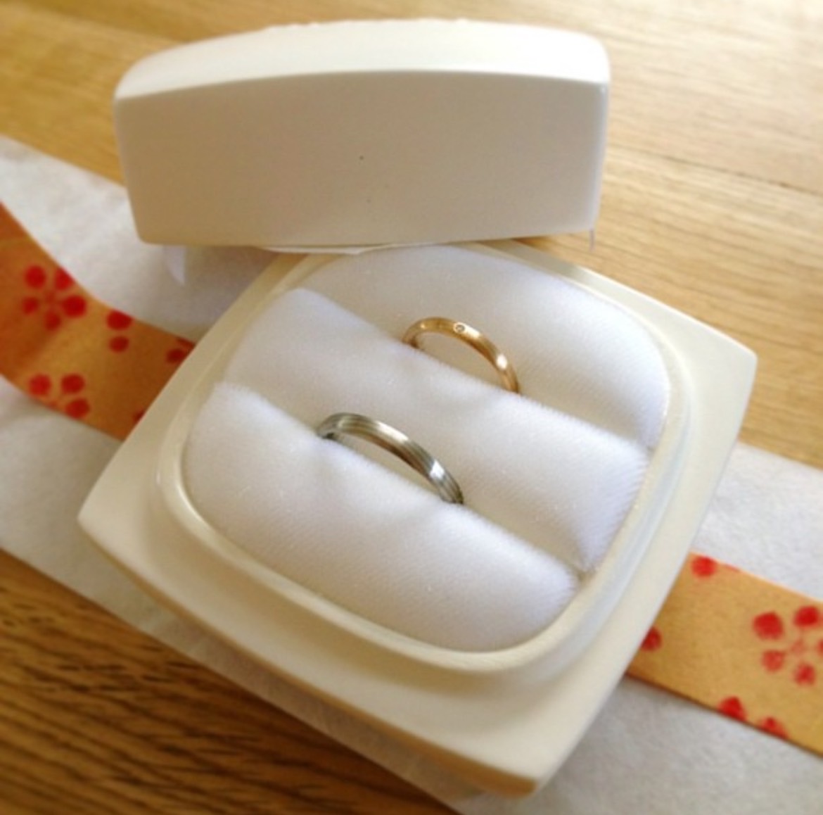 にわかの京杢目の結婚指輪