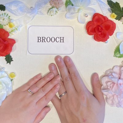 にわかの婚約指輪とブリッジの結婚指輪