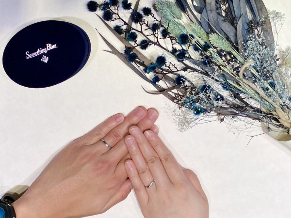 花嫁のジンクスサムシングブルーの意味が込められた結婚指輪がお気に入り