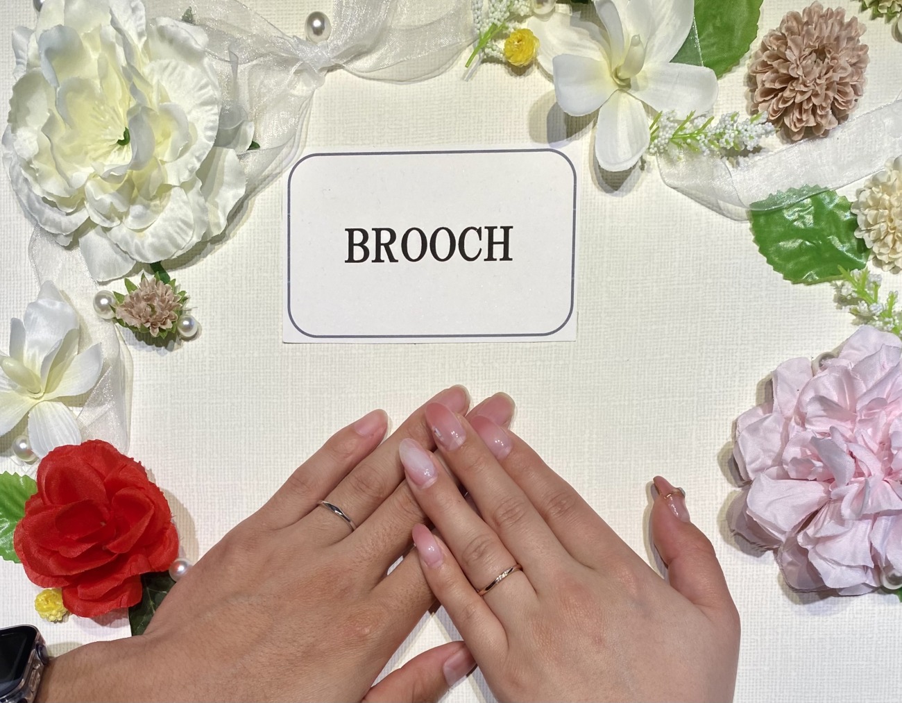 クリスマスプロポーズのおふたりがお選びになったにわかの結婚指輪