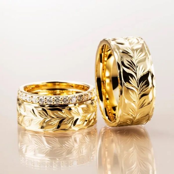 手彫りが人気なハワイアンジュエリー・マカナの結婚指輪