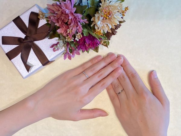 フォルムがかわいい結婚指輪