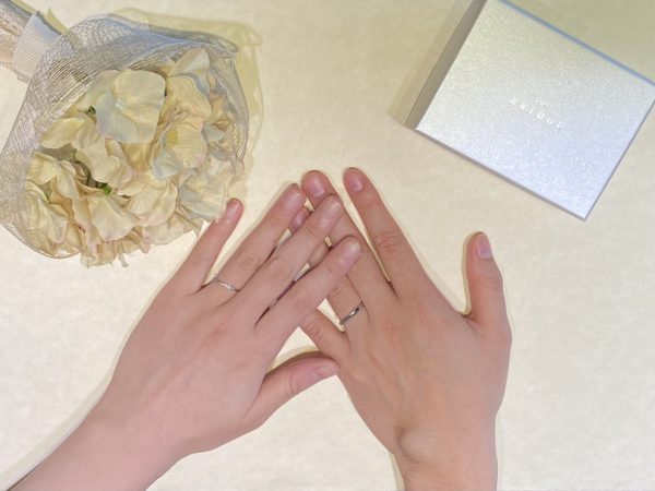 新潟のブランドBRIDGEで選んだ結婚指輪とお母さまから受け継いだ婚約指輪リフォーム