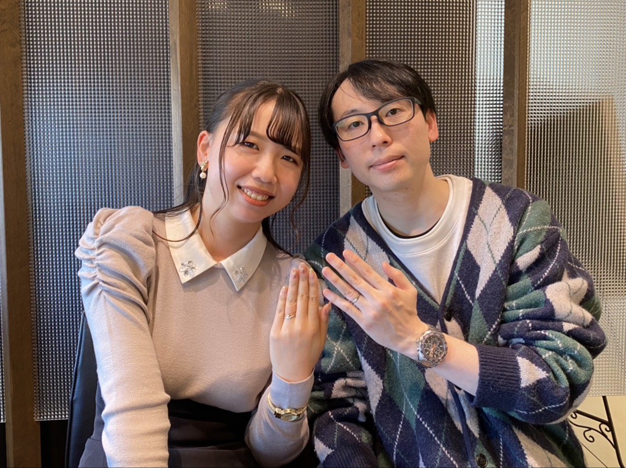 新潟で選ぶ結婚指輪|杢目金屋「月桜」をお迎えいただいたまさふみ様&ほのか様のストーリー